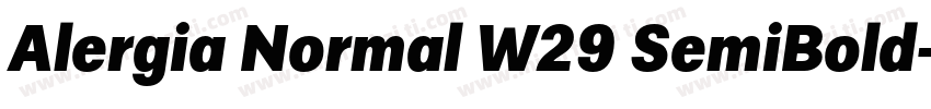 Alergia Normal W29 SemiBold字体转换